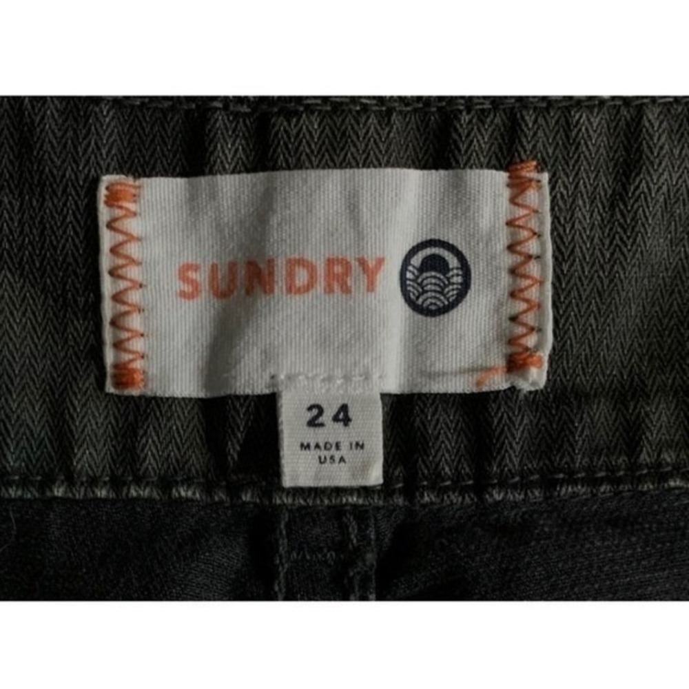 Sundry Murphy Cotton Camo Pleated Pants 24 Green Retro Urban Streetwear - Picture 9 of 9